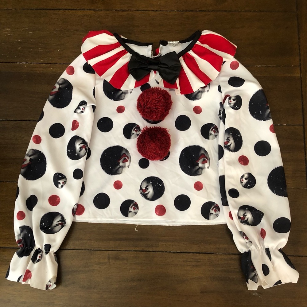 Kids Pennywise Clown Halloween Costume Top From The Spirit Store Size Medium